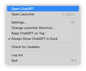 ChatGPT Desktop for macOS