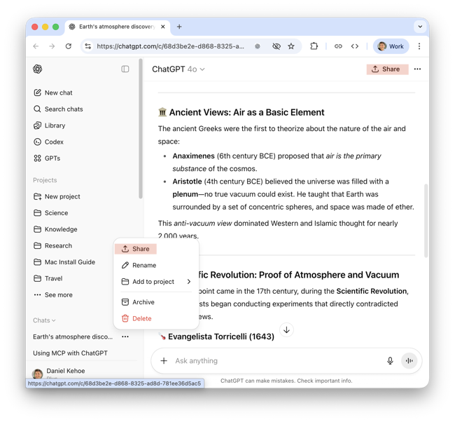 ChatGPT Desktop app